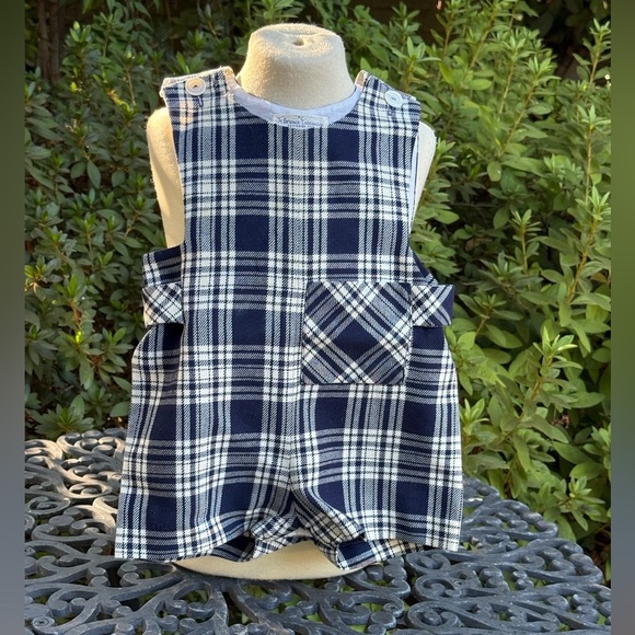 Vintage Florence Eiseman/I. Magnin plaid romper - size 2T - Picture 3 of 6